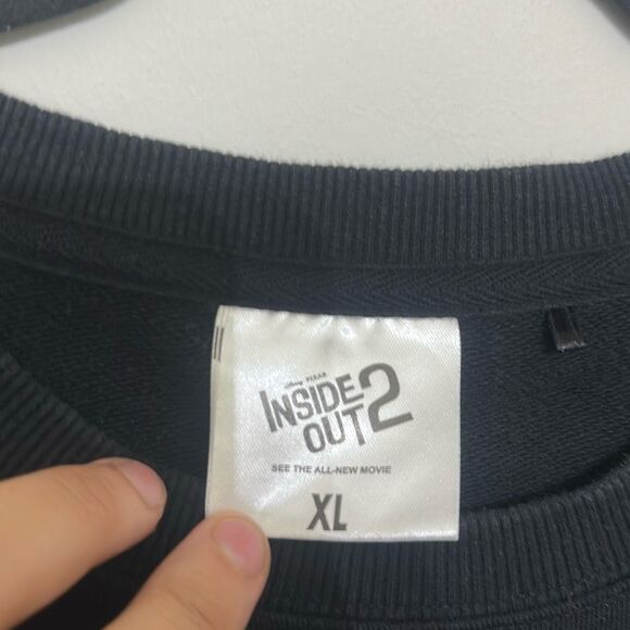 Disney Pixar Inside Out 2 Mens Black Embroidered Sweatshirt Size XL - Picture 6 of 9